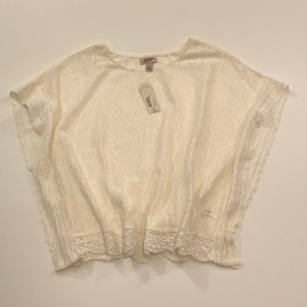 NWT Arizona Jeans Women’s Lace Blouse Sz Large